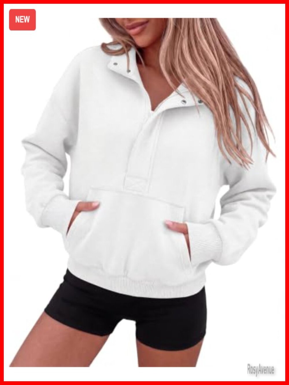 Womens Quarter Zip Crop Sweatshirt Fleece Lined Mock Neck